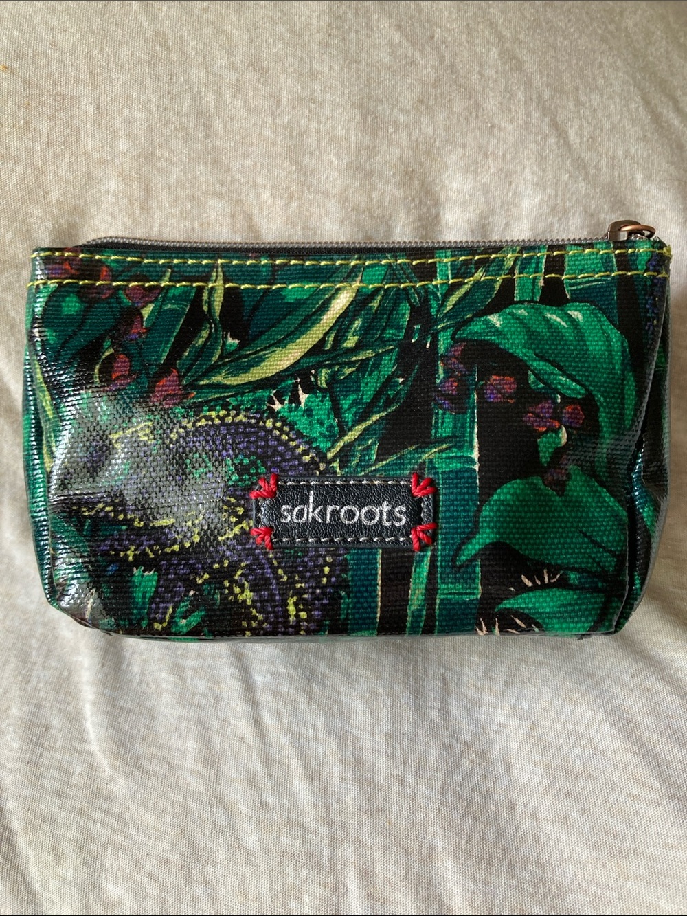 Sakroots Cosmetic Pouch Iguana Print Water Resistant Makeup Bag